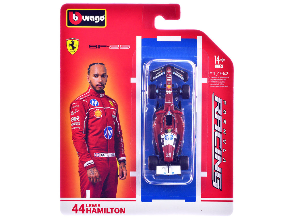 Ferrari SF-25 Lewis Hamilton 1/64 F1 Diecast Model by Bburago-1