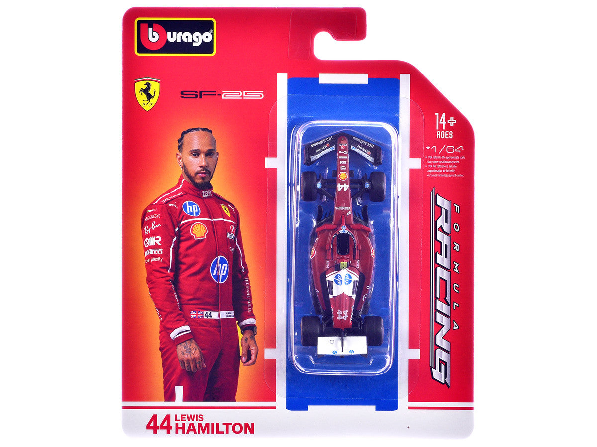 Ferrari SF-25 Lewis Hamilton 1/64 F1 Diecast Model by Bburago-1