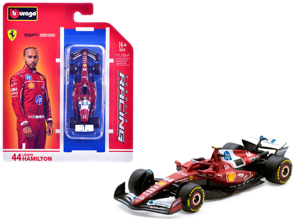 Ferrari SF-25 Lewis Hamilton 1/64 F1 Diecast Model by Bburago-2