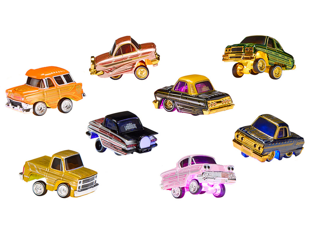"Lowriders Show Glow" Series 2 Set of 8 Pieces Diecast Model Cars by CarTuned-2
