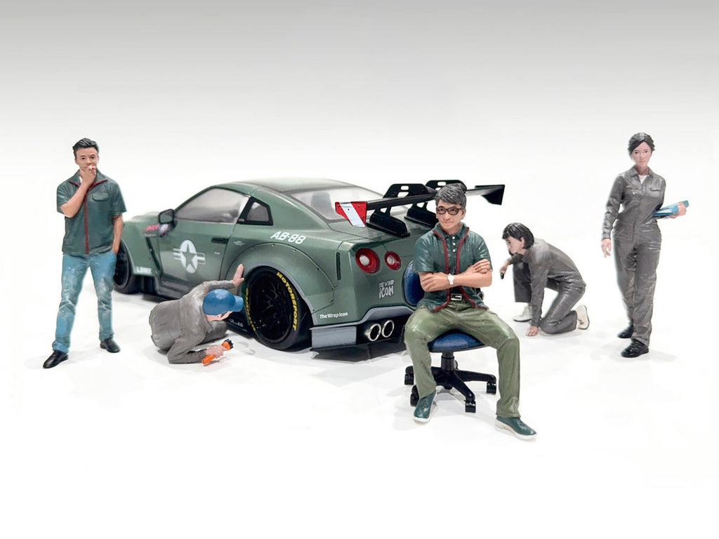 "Top Tuners" 5 piece Figure Set "Premium" Series for 1/24 Scale Models by American Diorama-0