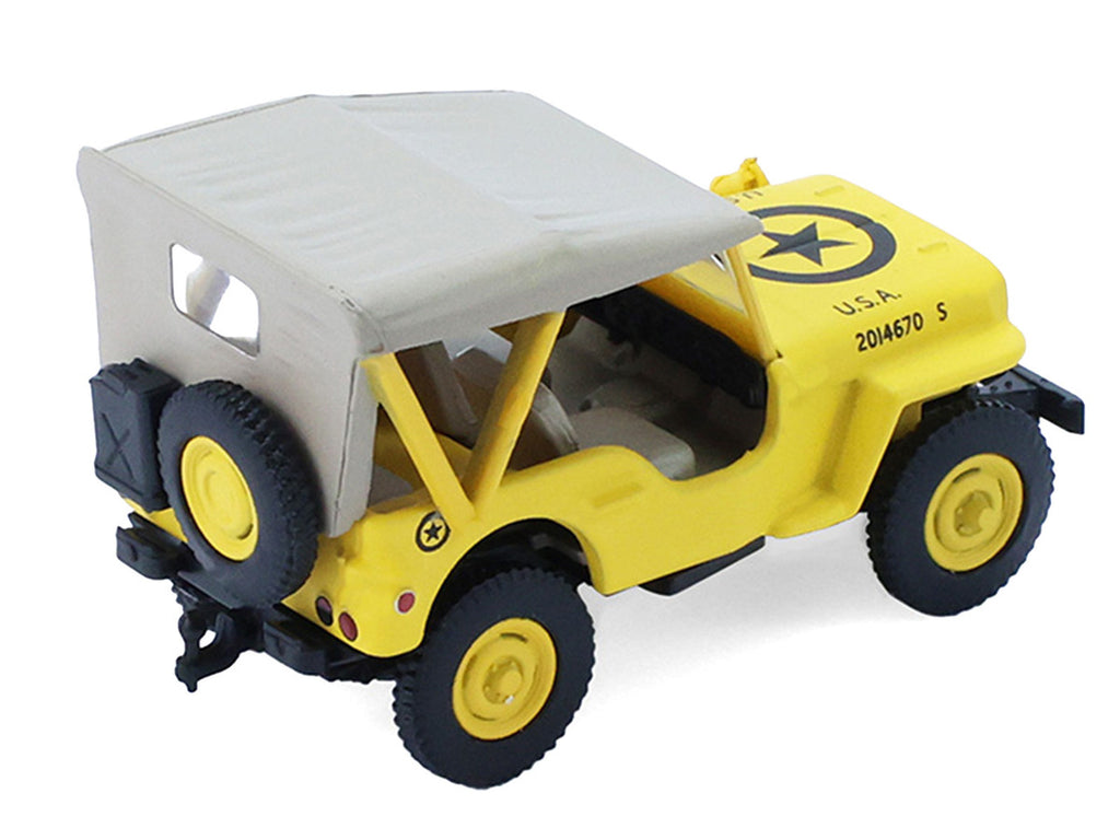 1942 Willys MB Jeep "Control Jeep - U.S. Army Air Forces" Yellow with Beige Top "Battalion 64" Series 6 1/64 Diecast Model Car by Greenlight-0