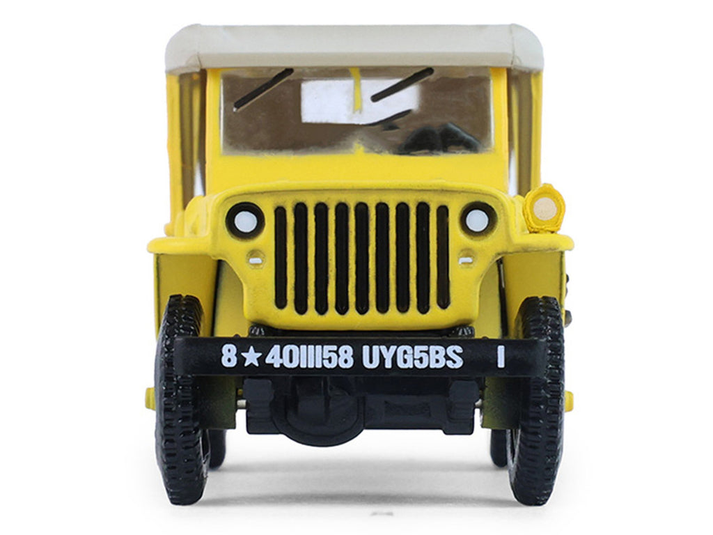 1942 Willys MB Jeep "Control Jeep - U.S. Army Air Forces" Yellow with Beige Top "Battalion 64" Series 6 1/64 Diecast Model Car by Greenlight-2