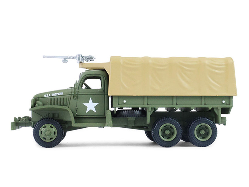 1944 GMC CCKW 353 A1 2.5T Truck "U.S. Army - WWII" Olive Drab with Tan Top "Battalion 64" Series 6 1/64 Diecast Model Car by Greenlight-1