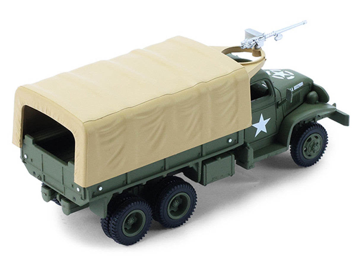 1944 GMC CCKW 353 A1 2.5T Truck "U.S. Army - WWII" Olive Drab with Tan Top "Battalion 64" Series 6 1/64 Diecast Model Car by Greenlight-3