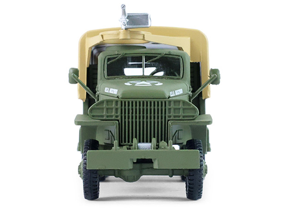 1944 GMC CCKW 353 A1 2.5T Truck "U.S. Army - WWII" Olive Drab with Tan Top "Battalion 64" Series 6 1/64 Diecast Model Car by Greenlight-2