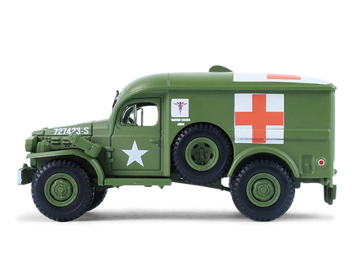 1944 Dodge WC-54 4X4 Ambulance "U.S. Army - WWII" Green with Graphics "Battalion 64" Series 6 1/64 Diecast Model Car by Greenlight-1
