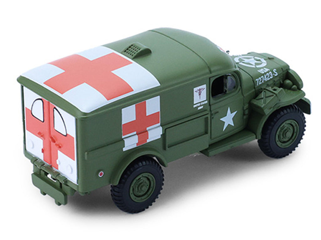 1944 Dodge WC-54 4X4 Ambulance "U.S. Army - WWII" Green with Graphics "Battalion 64" Series 6 1/64 Diecast Model Car by Greenlight-3