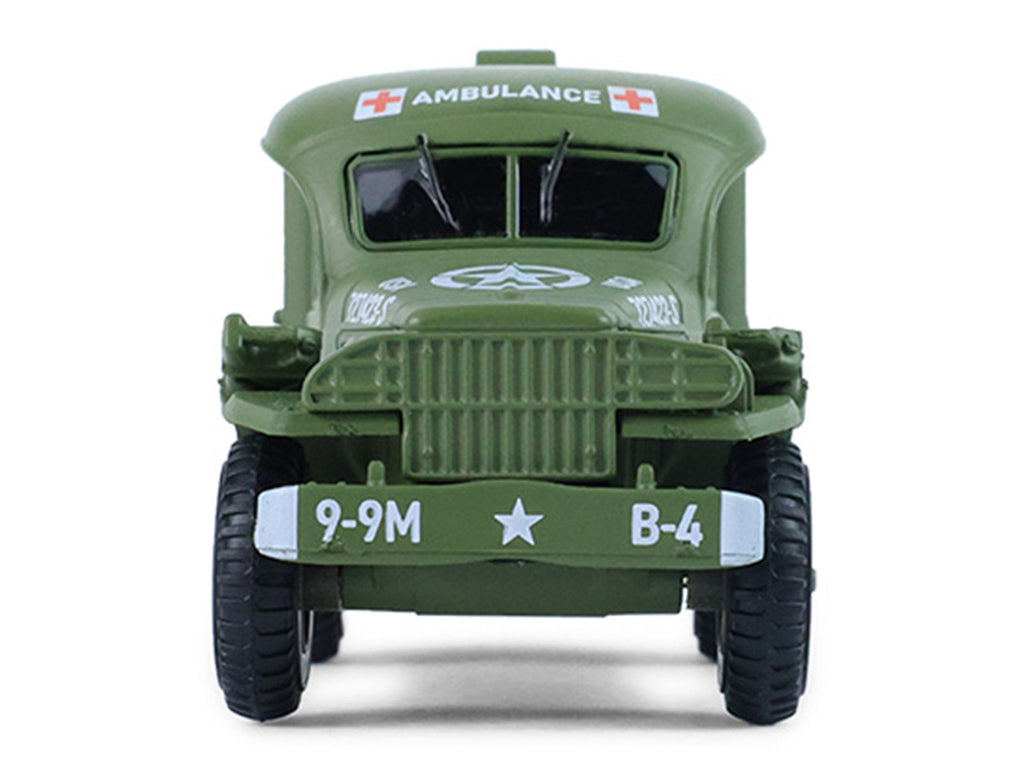 1944 Dodge WC-54 4X4 Ambulance "U.S. Army - WWII" Green with Graphics "Battalion 64" Series 6 1/64 Diecast Model Car by Greenlight-2