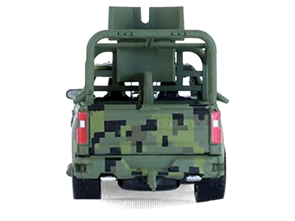 2021 Chevrolet Silverado LT Trail Boss Z71 Truck "Mexican Military" Green Digital Camouflage "Battalion 64" Series 6 1/64 Diecast Model Car by Greenlight-1