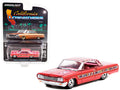 1964 Chevrolet Impala Lowrider Pink Metallic with Rose Graphics and Pink Interior "California Lowriders" Release 1 1/64 Diecast Model Car by Greenlight-0