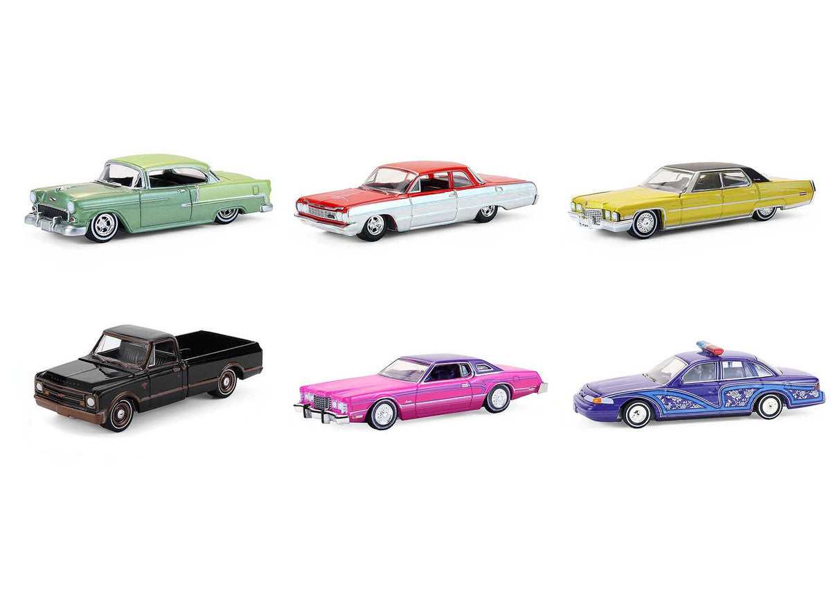 "California Lowriders" Series 7 Set of 6 pieces 1/64 Diecast Model Cars by Greenlight-0