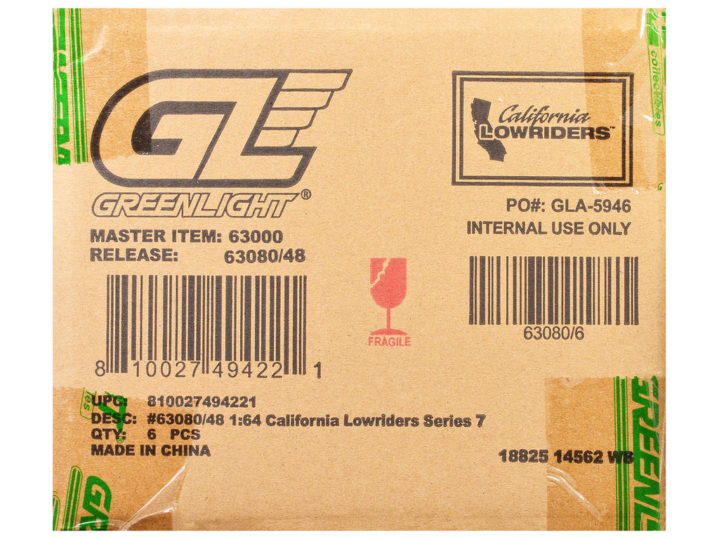 "California Lowriders" Series 7 Set of 6 pieces 1/64 Diecast Model Cars by Greenlight-1