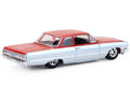 1964 Chevrolet Biscayne Lowrider Silver Metallic and Red Two-Tone "California Lowriders" Series 7 1/64 Diecast Model Car by Greenlight-0