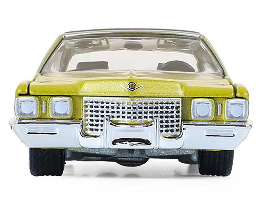 1971 Cadillac Sedan Deville Lowrider Gold Metallic with Black Top "California Lowriders" Series 7 1/64 Diecast Model Car by Greenlight-3