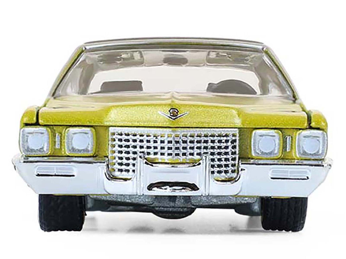 1971 Cadillac Sedan Deville Lowrider Gold Metallic with Black Top "California Lowriders" Series 7 1/64 Diecast Model Car by Greenlight-3