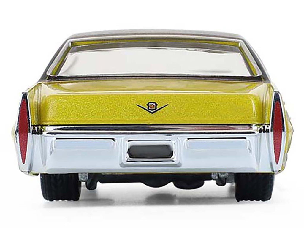 1971 Cadillac Sedan Deville Lowrider Gold Metallic with Black Top "California Lowriders" Series 7 1/64 Diecast Model Car by Greenlight-2