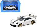 2025 Porsche 911 (992.2) GT3 Weissach Package White with Carbon Stripe Limited Edition to 240 pieces Worldwide 1/64 Diecast Model Car by Minichamps-0