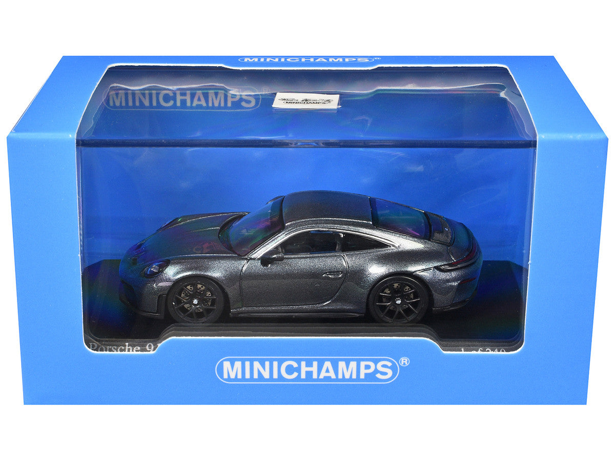 2025 Porsche 911 (992.2) GT3 Touring Gray Metallic Limited Edition to 240 pieces Worldwide 1/64 Diecast Model Car by Minichamps-2