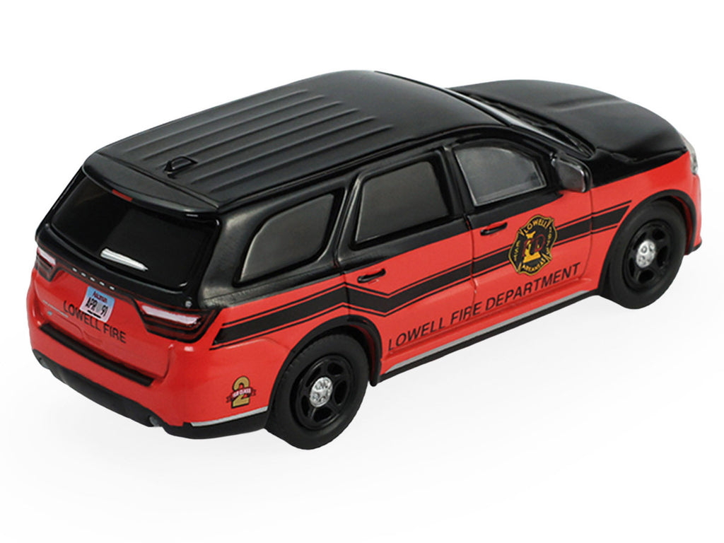 2019 Dodge Durango "Lowell Arkansas Fire Department" Red and Black with Black Stripes "Fire & Rescue" Series #5 1/64 Diecast Model Car by Greenlight-2