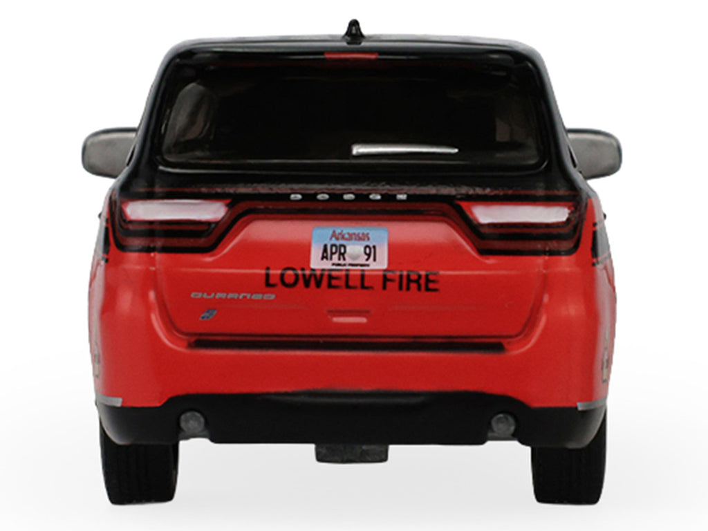 2019 Dodge Durango "Lowell Arkansas Fire Department" Red and Black with Black Stripes "Fire & Rescue" Series #5 1/64 Diecast Model Car by Greenlight-1