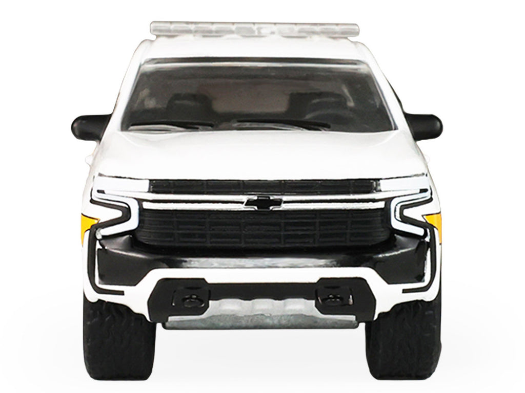 2024 Chevrolet Tahoe "Montgomery County Maryland Fire & Rescue Bethesda-Chevy Chase Rescue Squad" White with Yellow Stripes "Fire & Rescue" Series #5 1/64 Diecast Model Car by Greenlight-0