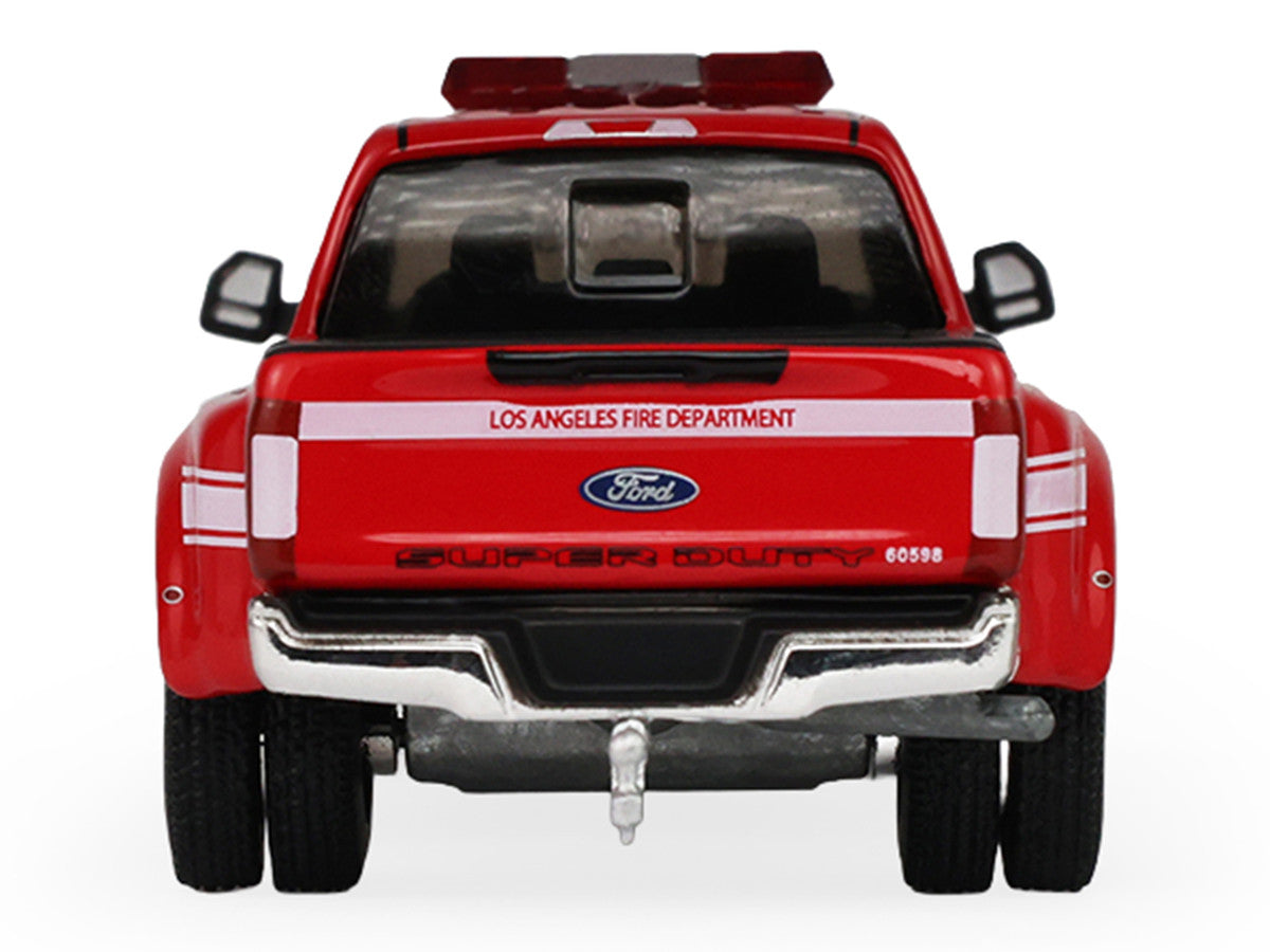 2018 Ford F-350 Pickup Truck "Los Angeles Fire Department" Red with White Stripes "Fire & Rescue" Series #5 1/64 Diecast Model Car by Greenlight-2