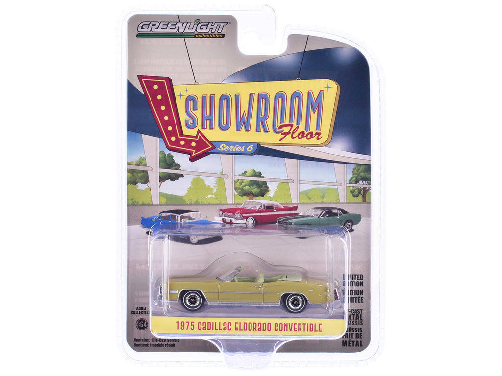 1975 Cadillac Eldorado Convertible Florentine Gold Firemist "Showroom Floor" Series 6 1/64 Diecast Model Car by Greenlight-2