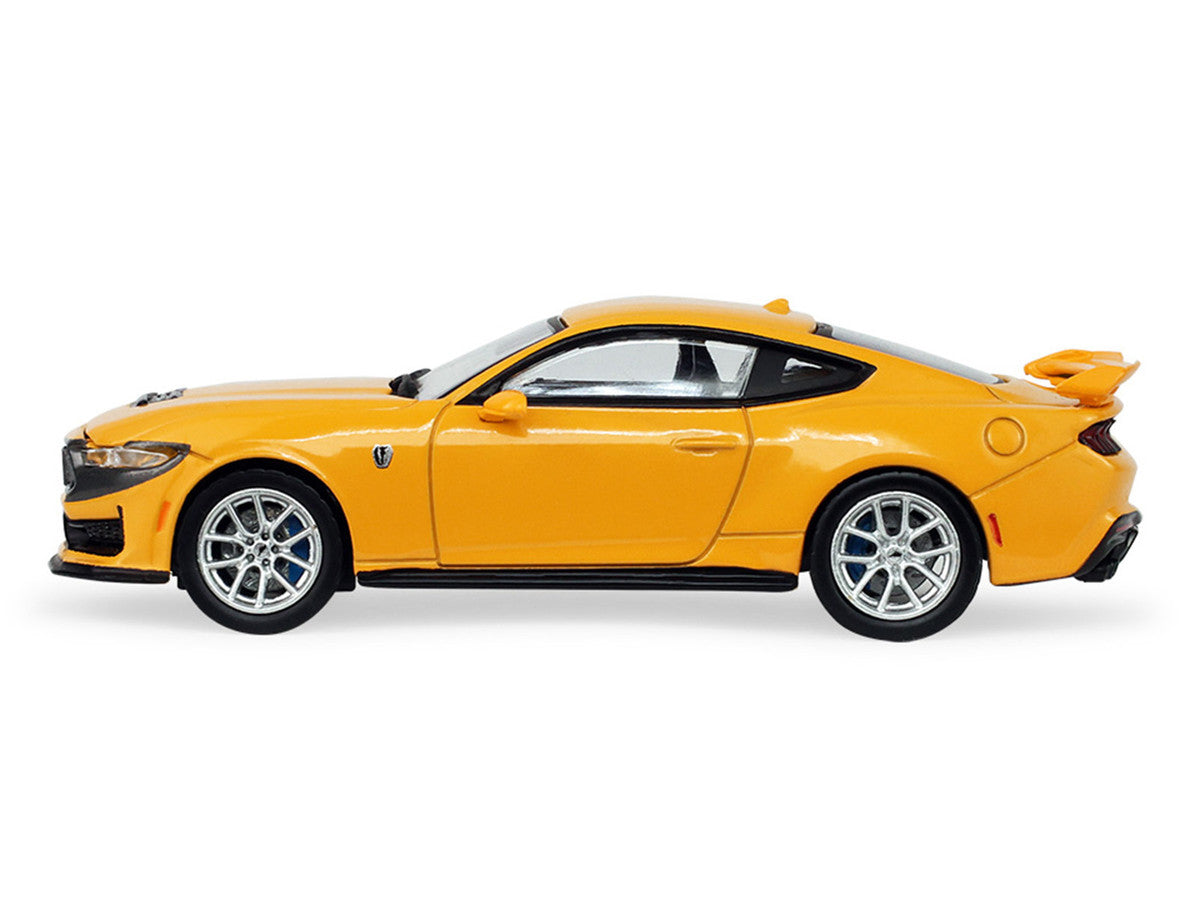 2024 Ford Mustang Dark Horse Yellow Splash Metallic "Auto Mall" Series 8 1/64 Diecast Model Car by Greenlight-1