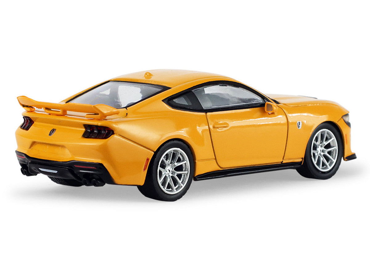 2024 Ford Mustang Dark Horse Yellow Splash Metallic "Auto Mall" Series 8 1/64 Diecast Model Car by Greenlight-0
