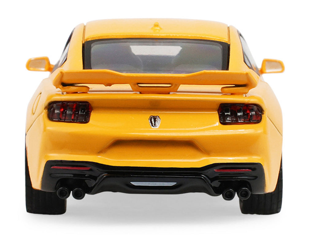 2024 Ford Mustang Dark Horse Yellow Splash Metallic "Auto Mall" Series 8 1/64 Diecast Model Car by Greenlight-2