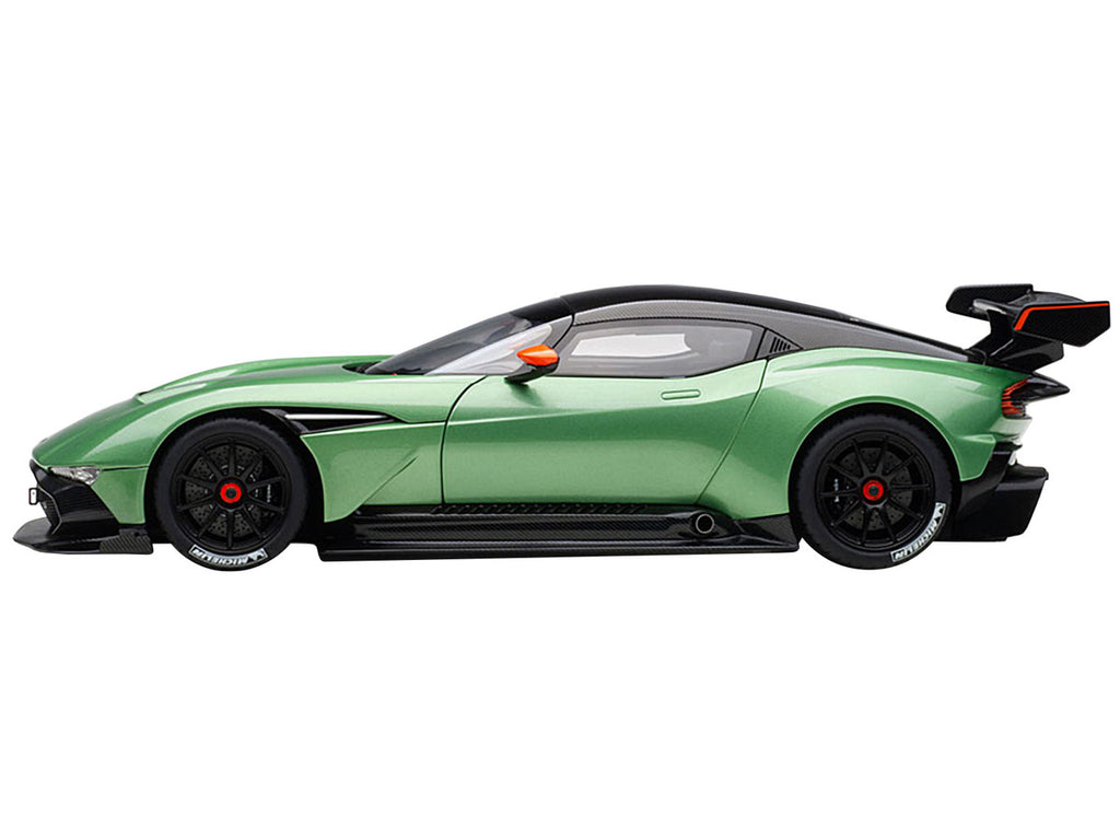 Aston Martin Vulcan Apple Tree Green Metallic with Orange Accents and Carbon Top 1/18 Model Car by Autoart-2