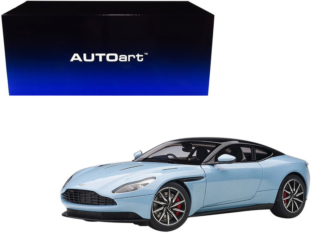 Aston Martin DB11 Q Frosted Glas Blue with Black Top 1/18 Model Car by Autoart-0