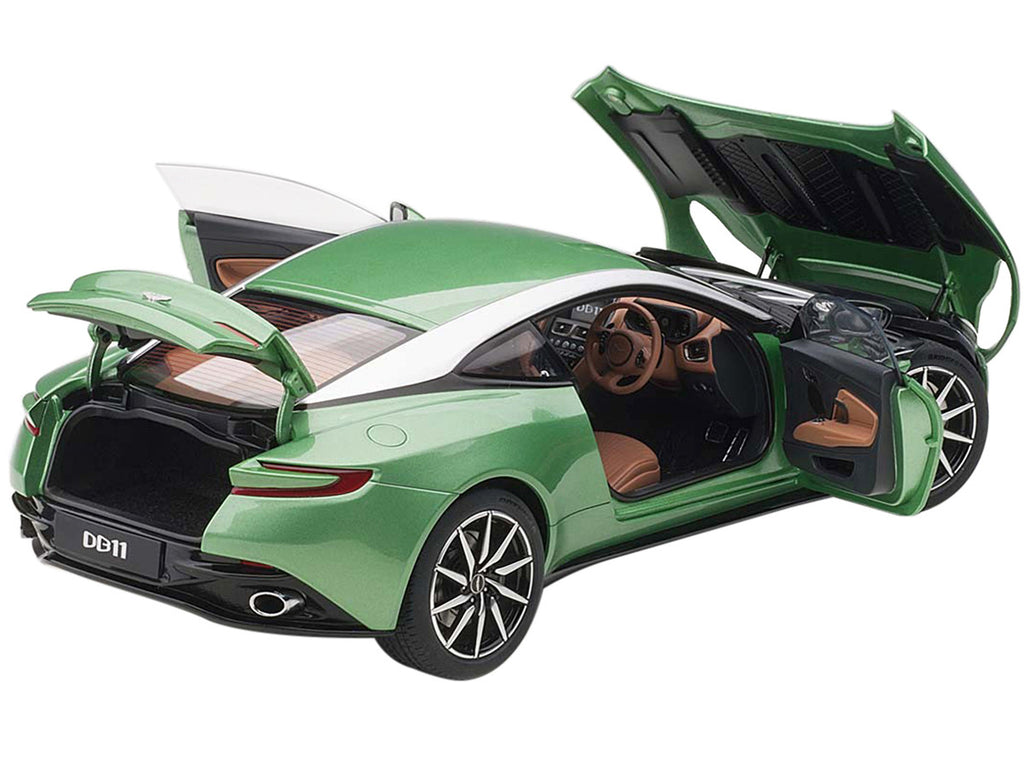 Aston Martin DB11 RHD (Right Hand Drive) Apple Tree Green Metallic 1/18 Model Car by Autoart-1