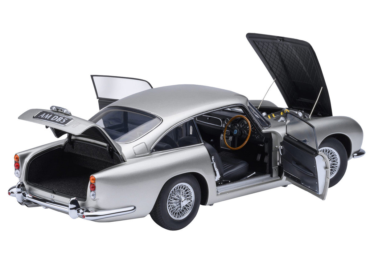 Aston Martin DB5 RHD (Right Hand Drive) Birch Silver 1/18 Model Car by Autoart-0