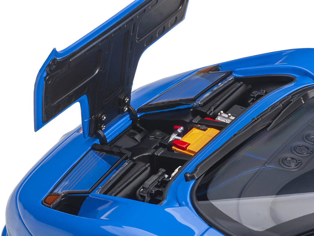 Bugatti EB110 SS Super Sport French Racing Blue with Silver Wheels 1/18 Model Car by Autoart-2