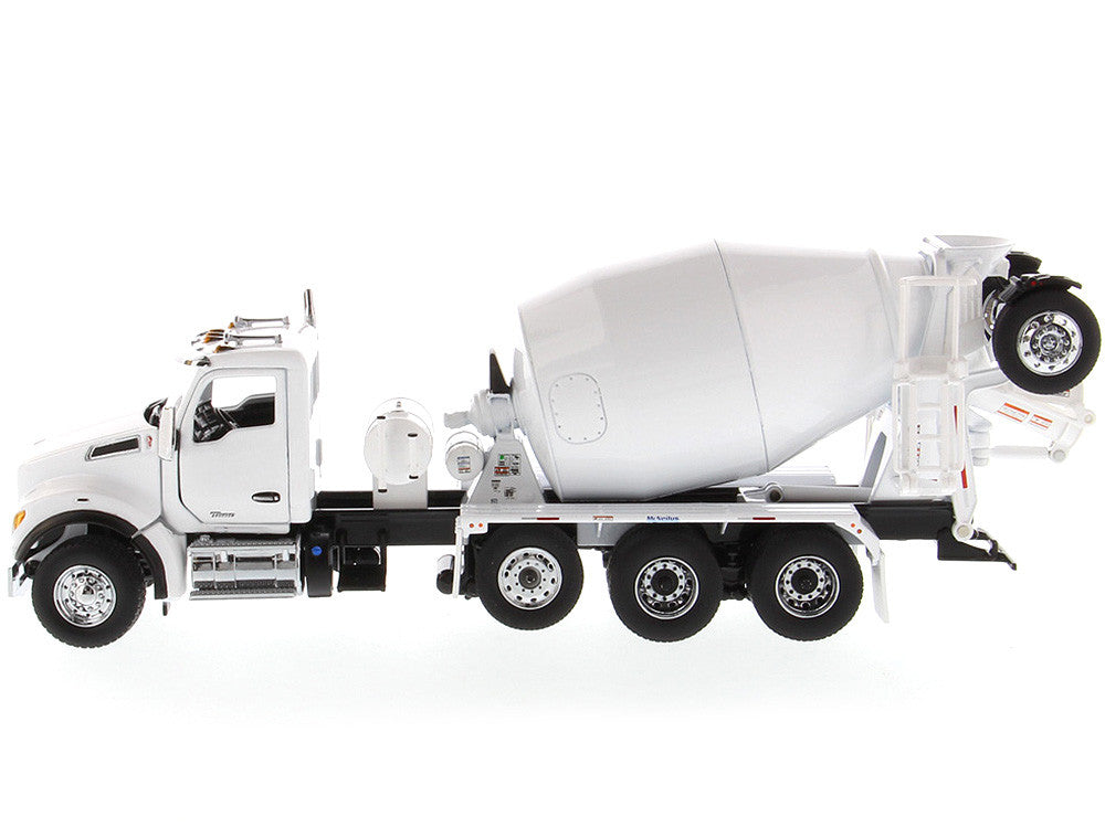 Kenworth T880 SFFA with McNeilus Bridgemaster Concrete Mixer White "Transport Series" 1/50 Diecast Model by Diecast Masters-2