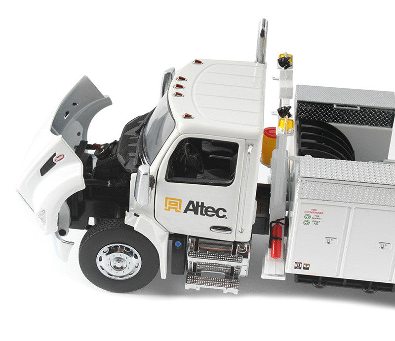Peterbilt 536 Truck with Altec AA55 Aerial Service Body White "Transport Series" 1/32 Diecast Model by Diecast Masters-1