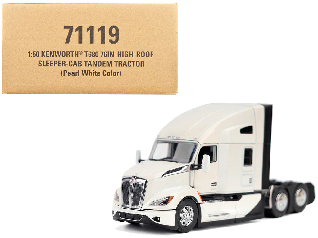 Kenworth T680 Truck Tractor Pearl White "Transport Series" 1/50 Diecast Model by Diecast Masters-3