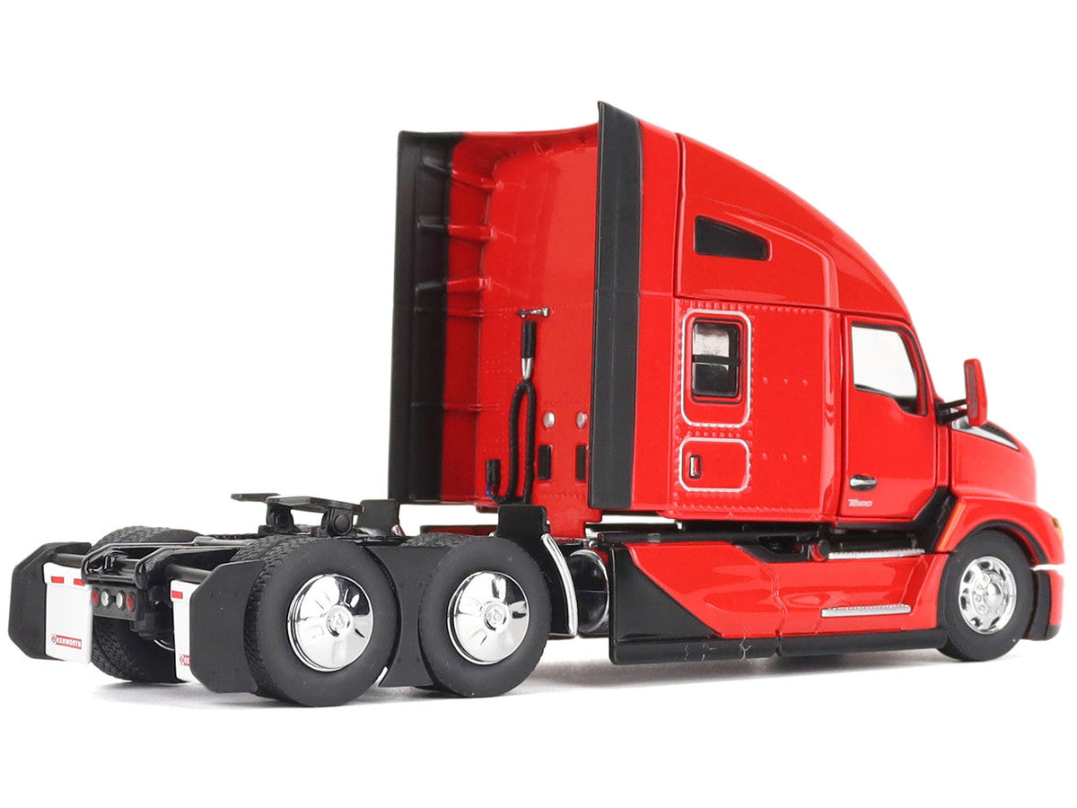 Kenworth T680 76" High Roof Sleeper Cab Truck Tractor Viper Red "Transport Series" 1/50 Diecast Model by Diecast Masters-0