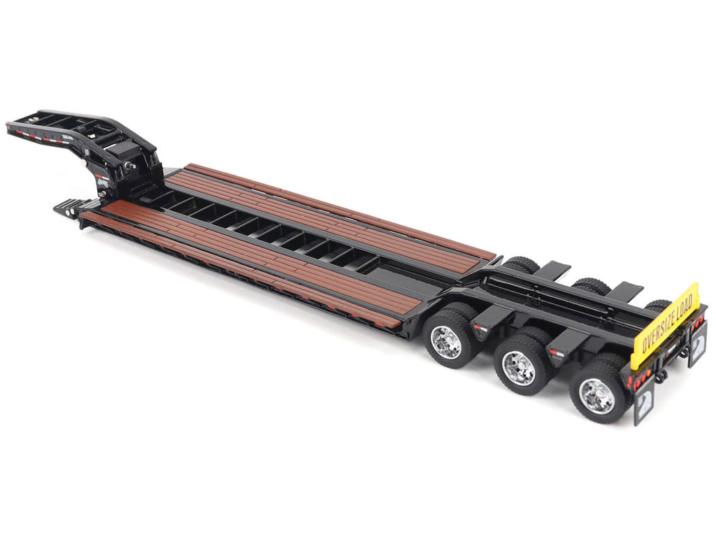 Trail King TK120 Hydraulic Detachable Gooseneck Lowboy Trailer Black (Regular Version) "Transport Series" 1/50 Diecast Model by Diecast Masters-2