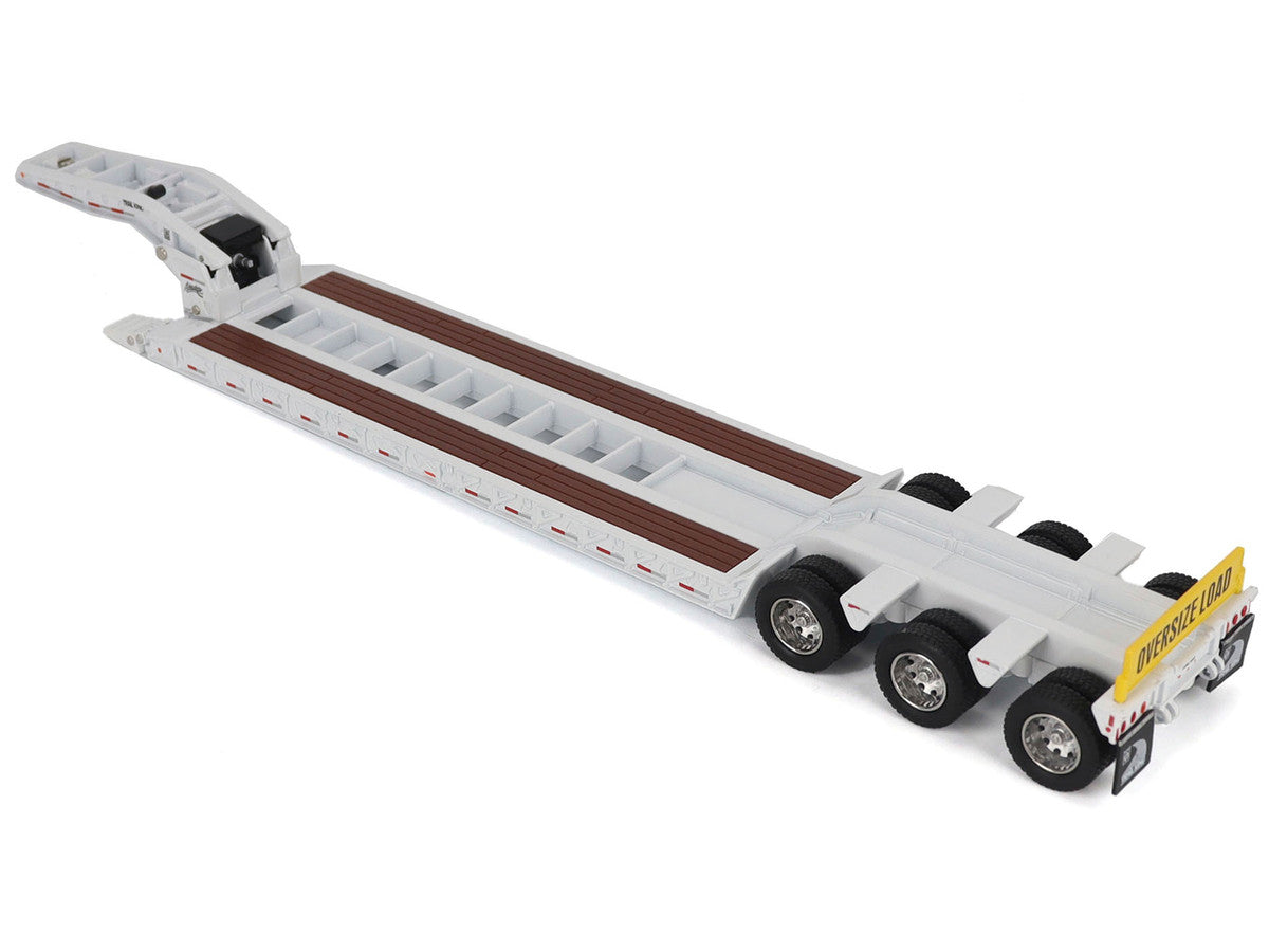 Trail King TK120 Hydraulic Detachable Gooseneck Lowboy Trailer White (Regular Version) "Transport Series" 1/50 Diecast Model by Diecast Masters-3