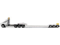 Kenworth T880 SBFA Tridem Truck with Trail King HDG Lowboy Trailer White "Transport Series" 1/50 Diecast Model by Diecast Masters-0
