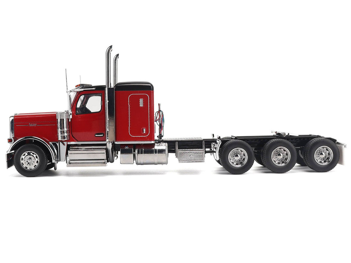 Peterbilt 589 Tridem-Axle Legendary Package Truck Tractor with 58" Sleeper Legendary Red "Transport Series" 1/32 Diecast Model by Diecast Masters-1