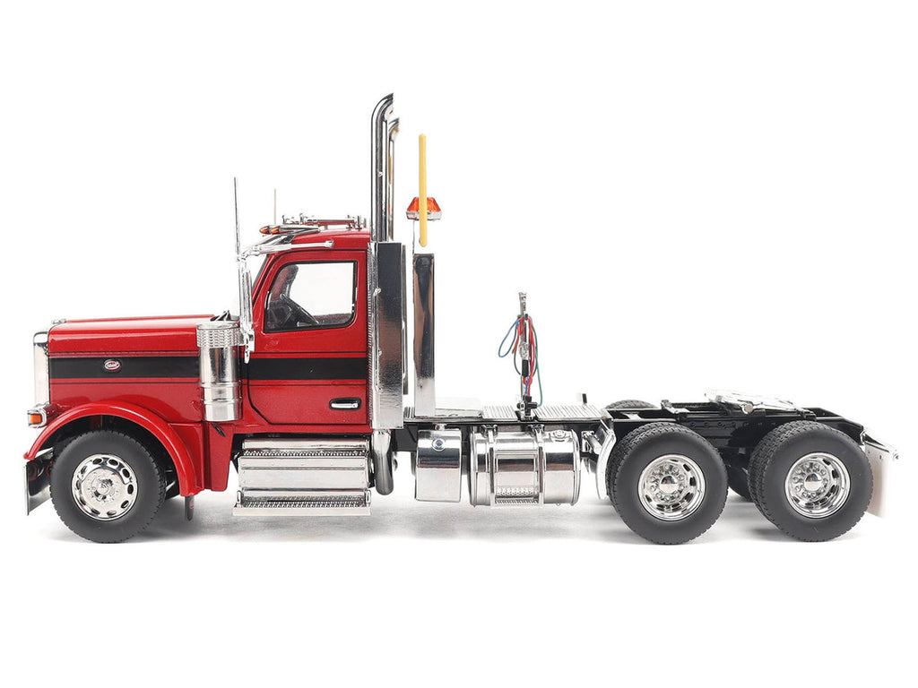 Peterbilt 589 Tandem-Axle Truck Tractor with Day Cab Legendary Red "Transport Series" 1/32 Diecast Model by Diecast Masters-2