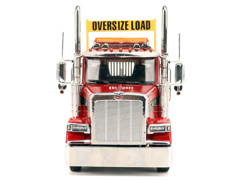 Peterbilt 589 Tridem-Axle Truck Tractor with Day Cab Legendary Red "Transport Series" 1/32 Diecast Model by Diecast Masters-2