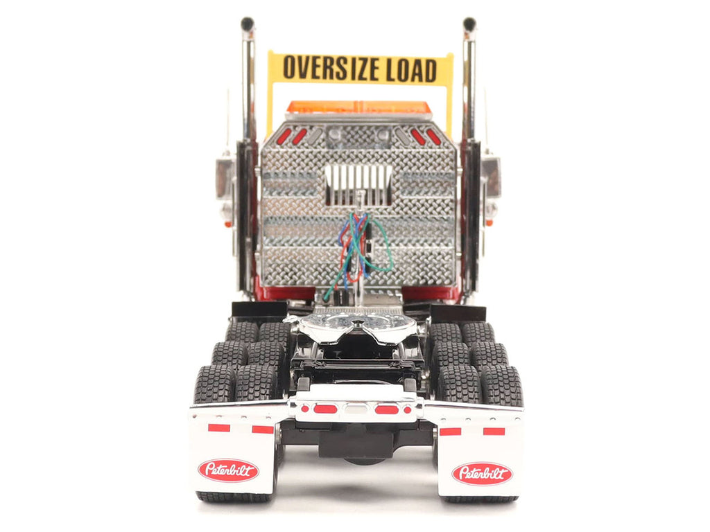 Peterbilt 589 Tridem-Axle Truck Tractor with Day Cab Legendary Red "Transport Series" 1/32 Diecast Model by Diecast Masters-1