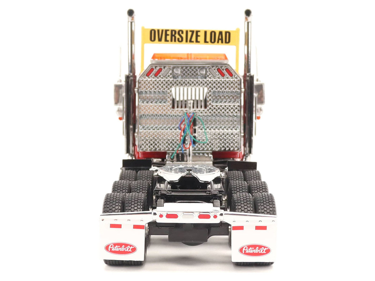 Peterbilt 589 Tridem-Axle Truck Tractor with Day Cab Legendary Red "Transport Series" 1/32 Diecast Model by Diecast Masters-1