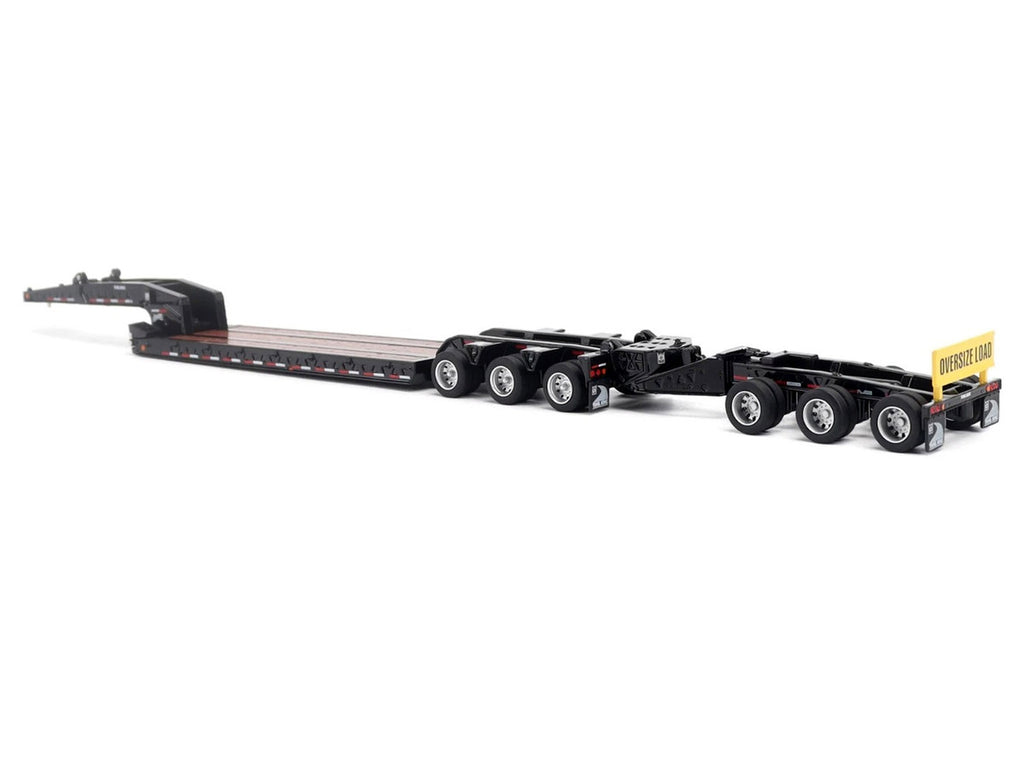 Trail King TK170 Hydraulic Detachable Gooseneck Lowboy Trailer Black with Jeep and Booster "Transport Series" 1/64 Diecast Model by Diecast Masters-2