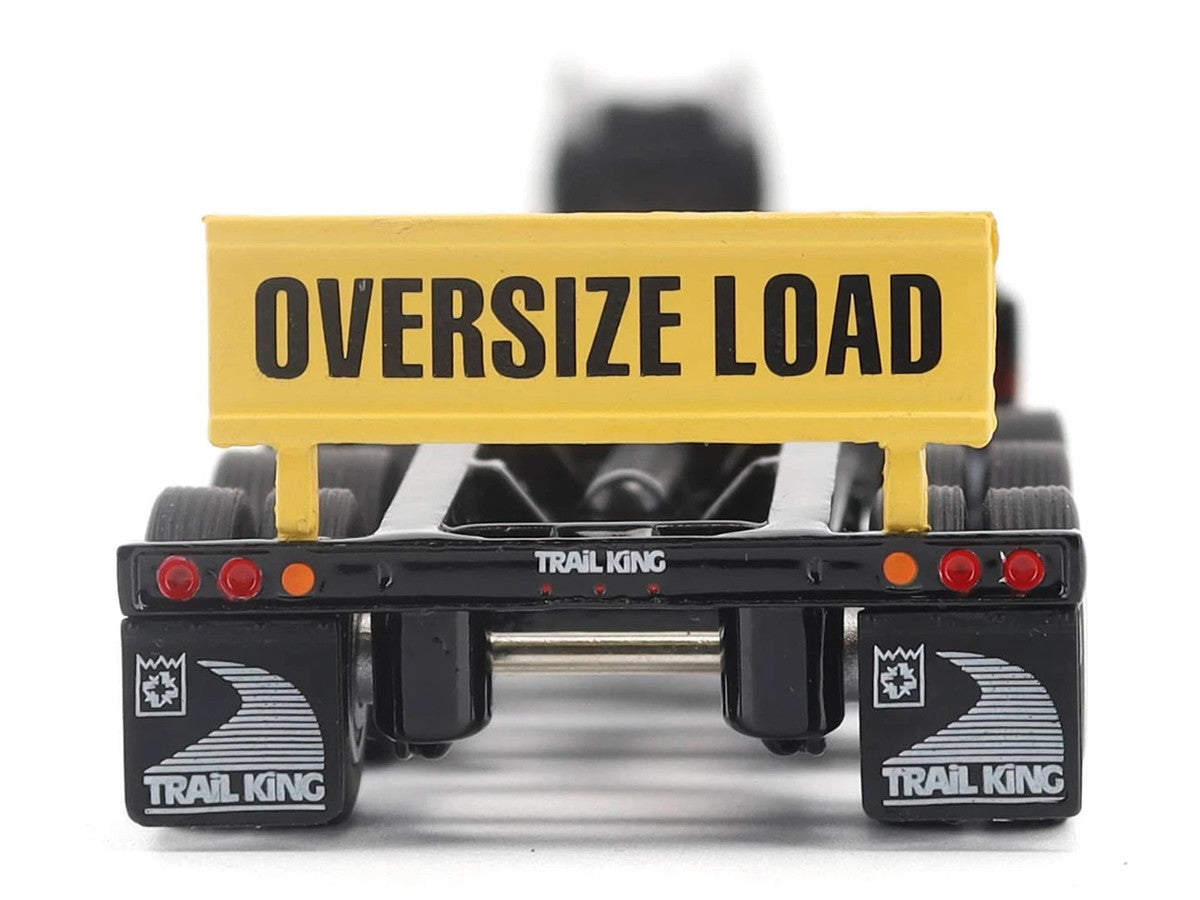 Trail King TK170 Hydraulic Detachable Gooseneck Lowboy Trailer Black with Jeep and Booster "Transport Series" 1/64 Diecast Model by Diecast Masters-3